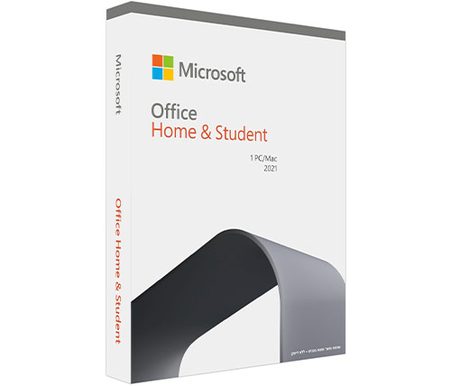 תוכנת אופיס Microsoft Office Home Student 2021 Retail ללא תוכנת Outlook - למחשב אחד
