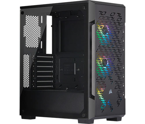 מארז מחשב Corsair iCUE 220T RGB Airflow Tempered Glass בצבע שחור