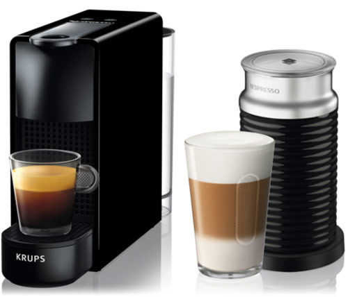 מכונת קפה נספרסו Nespresso Krups Essenza Mini כוללת מקציף חלב Aeroccino , בצבע שחור