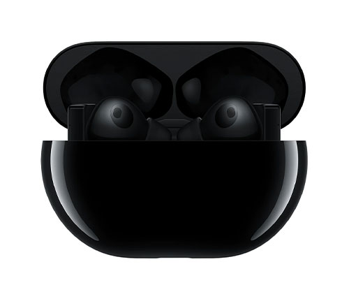 אוזניות אלחוטיות Huawei FreeBuds Pro Bluetooth עם מיקרופון בצבע שחור הכוללות כיסוי טעינה