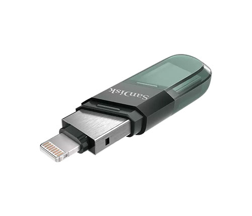 זכרון נייד למכשירי אפל SanDisk iXpand Flash Drive Flip SDIX90N-256G USB 3.1 / Lightning - בנפח 256GB