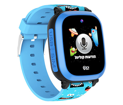 שעון חכם לילדים עם סים מובנה זמני  KidiWatch Kidi One בצבע כחול אחריות היבואן הרשמי