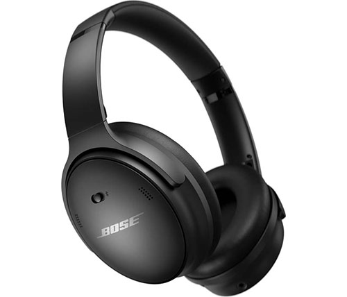 אוזניות אלחוטיות Bose QuietComfort 45 headphones עם מיקרופון Bluetooth בצבע שחור