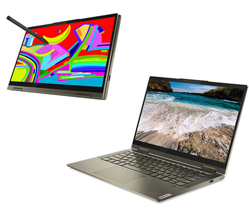 מחשב נייד עם מסך מגע "14 Lenovo Yoga 7 82BH00J7IV i7-1165G7 כונן 1TB SSD זכרון 16GB ומ.גרפי Intel Iris Xe Graphics