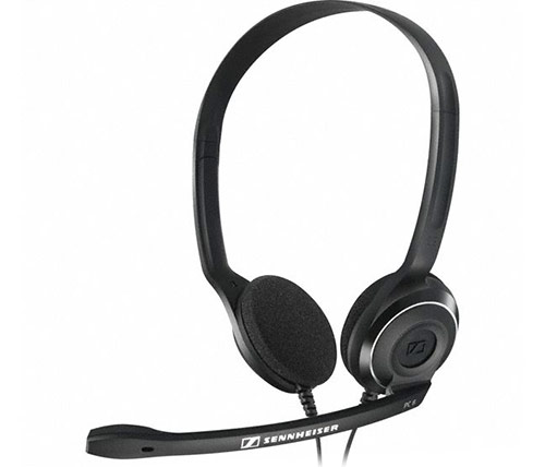 אוזניות Sennheiser PC 8 עם מיקרופון בצבע שחור