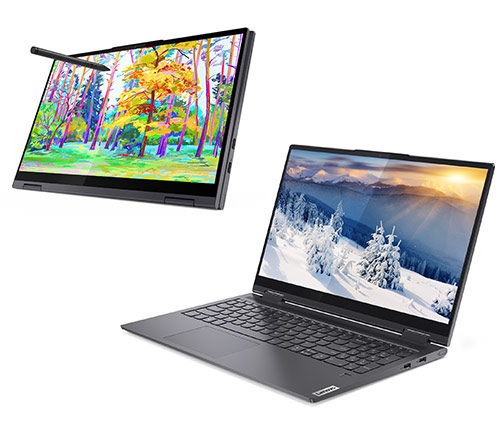 מחשב נייד עם מסך מגע "15.6 Lenovo Yoga 7 15ITL5 82BJ0093IV i7-1165G7  כונן 512GB SSD זכרון 16GB ומ.גרפי Intel Iris Xe