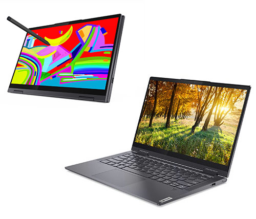 מחשב נייד עם מסך מגע "14 Lenovo Yoga 7 14ITL5 82BH006RIV i7-1165G7 בצבע אפור, כונן 1TB SSD זכרון 16GB ומ.גרפי Intel Iris Xe