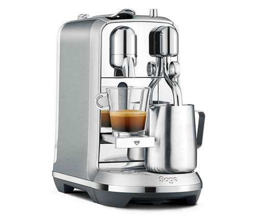 מכונת קפה Nespresso Sage Creatista Plus BNE800 בצבע כסוף כולל מקציף חלב מובנה