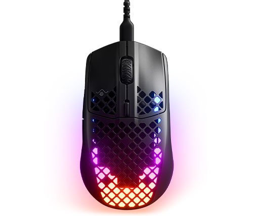 עכבר גיימינג חוטי SteelSeries Aerox 3 Gaming  כולל תאורת לד צבע שחור