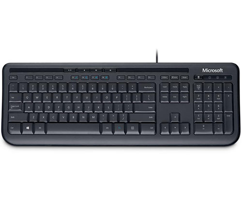 מקלדת Microsoft Wired Keyboard 600 עברית אנגלית ורוסית