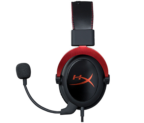 אוזניות גיימינג עם מיקרופון HyperX Cloud II בצבע שחור ואדום