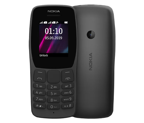 טלפון סלולרי Nokia 110 בצבע שחור - שנה אחריות היבואן הרשמי