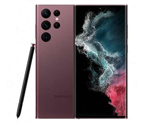 סמארטפון Samsung Galaxy S22 Ultra 5G SM-G908E 512GB בצבע בורדו שנה אחריות היבואן הרשמי 