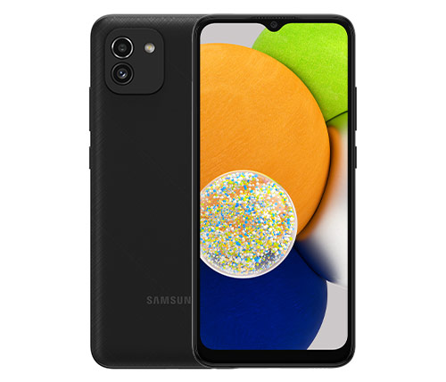 סמארטפון Samsung Galaxy A03 SM-A035F/DS 64GB בצבע שחור - שנה אחריות היבואן הרשמי