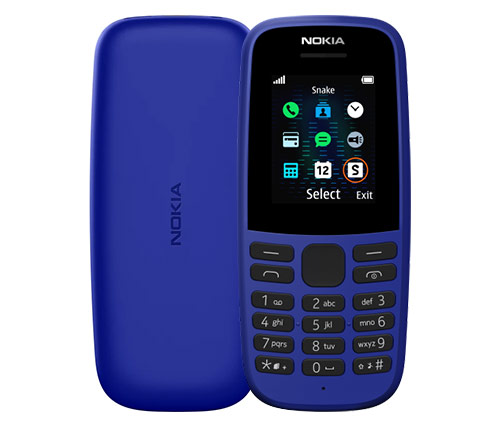 טלפון סלולרי Nokia 105  בצבע כחול - שנה אחריות היבואן הרשמי