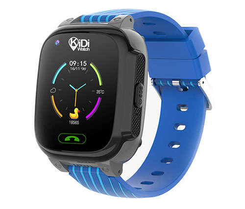 שעון חכם לילדים עם סים מובנה זמני KidiWatch Kiditop 4G בצבע כחול אחריות היבואן הרשמי