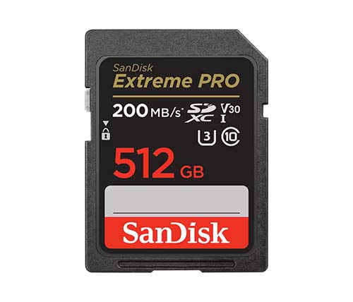 כרטיס זכרון SanDisk Extreme Pro SDXC SDSDXXD-512G - בנפח 512GB