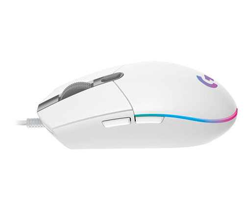 עכבר גיימינג חוטי Logitech G102 Lightsync כולל תאורת לד, בצבע לבן