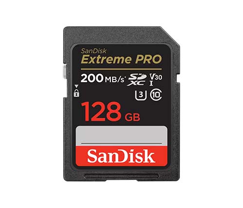 כרטיס זכרון SanDisk Extreme PRO SDXC UHS-I SDSDXXD-128G - בנפח 128GB