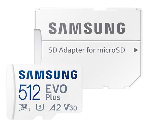 כרטיס זכרון Samsung Evo+ Micro SDXC UHS-I MB-MC512KA - בנפח 512GB