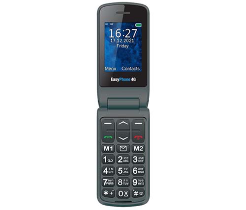 מציאון – טלפון סלולרי למבוגרים Easyphone NP44 4G בצבע שחור – מוחדש