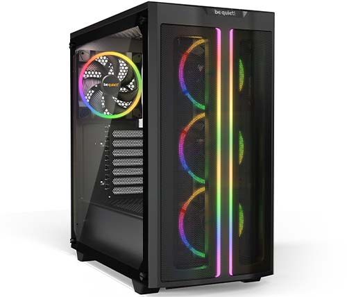 מארז מחשב Be Quiet Pure Base 500FX בצבע שחור כולל חלון צד