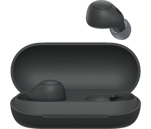אוזניות אלחוטיות SONY WF-C700NB Bluetooth עם מיקרופון בצבע שחור הכוללות כיסוי טעינה