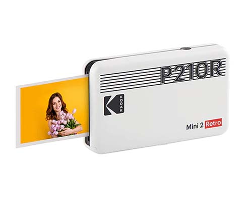 מצלמת פיתוח מיידי Mini 2 Retro P210RWBW Kodak בצבע לבן