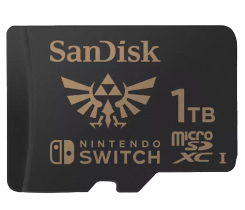 כרטיס זכרון לנינטנדו SanDisk microSDXC SDSQXAO-1TB The Legend of Zelda Edition ל- Nintendo Switch - בנפח 1TB
