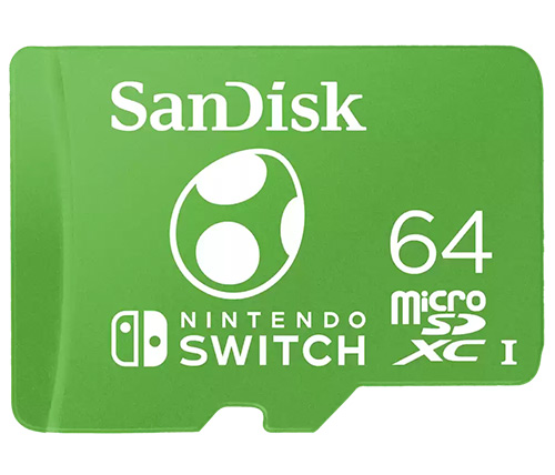 כרטיס זכרון לנינטנדו SanDisk microSDXC SDSQXAO-064G ל Nintendo Switch - בנפח 64GB