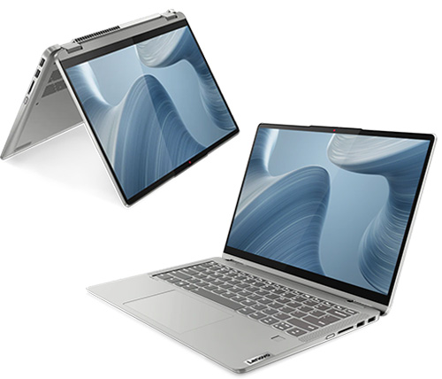 מציאון - מחשב נייד עם מסך מגע "14 Lenovo IdeaPad Flex 5 i7-1255U כונן 512GB SSD, זכרון 16GB ומ.גרפי Intel Iris Xe - מוחדש