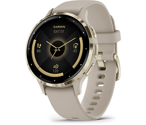 שעון ספורט חכם גרמין Garmin Venu 3S בצבע זהב 