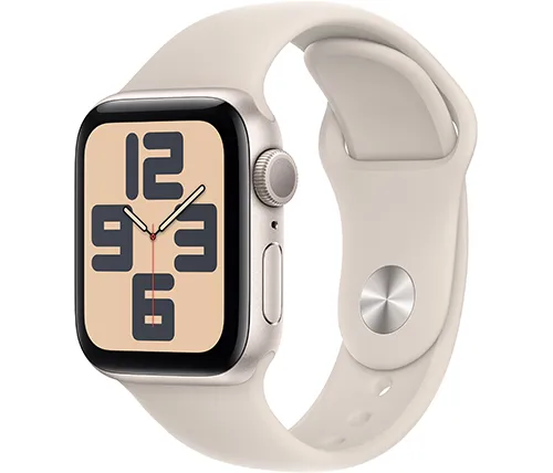 שעון חכם אפל Apple Watch SE 2nd Gen GPS 40mm בצבע Starlight Case עם רצועת Starlight Band בגודל S/M
