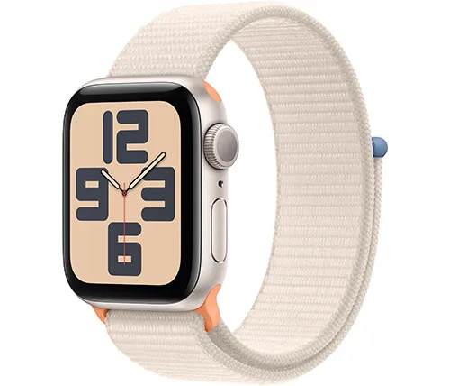 שעון חכם אפל Apple Watch SE 2nd Gen GPS 40mm בצבע Starlight Case עם רצועת Starlight Sport Loop