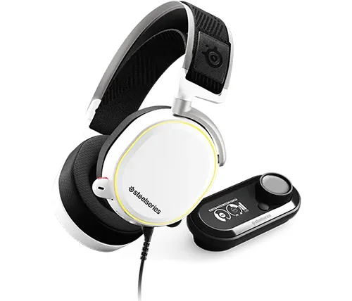 אוזניות גיימינג SteelSeries Arctis Pro + GameDAC בצבע לבן