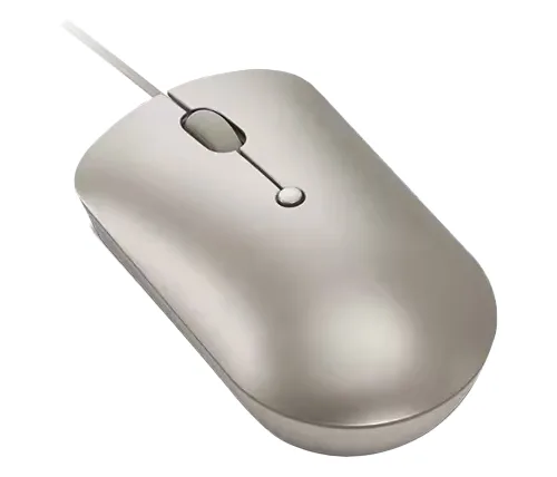 עכבר חוטי קומפקטי Lenovo 540 USB-C בצבע חול