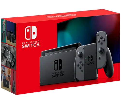 קונסולת נינטנדו סוויץ' Nintendo Switch - Gray + Gray Joy-Con הכוללת ג’וי-קון אפור