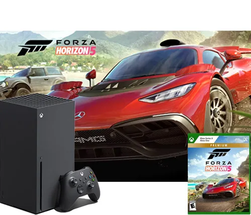 קונסולה  XBOX Series X בנפח אחסון 1TB הכולל בקר אלחוטי, Forza Horizon 5 Premium Edition