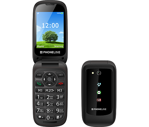טלפון סלולרי למבוגרים Phoneline F34 4G בצבע שחור 
