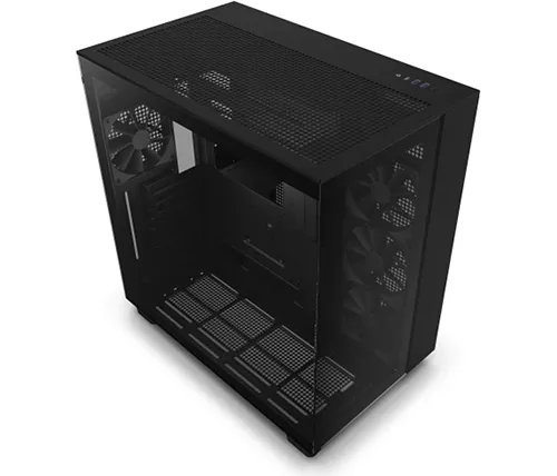 מארז מחשב NZXT H9 Flow בצבע שחור כולל חלון צד Tempered Glass 