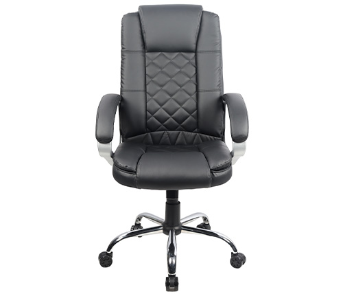 כיסא מנהלים משרדי Ivory Style C2 דמוי עור בצבע שחור
