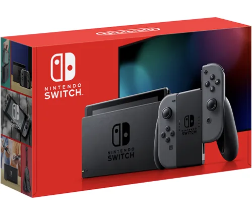 קונסולת נינטנדו סוויץ' Nintendo Switch – Gray + Gray Joy-Con הכוללת ג’וי-קון אפור