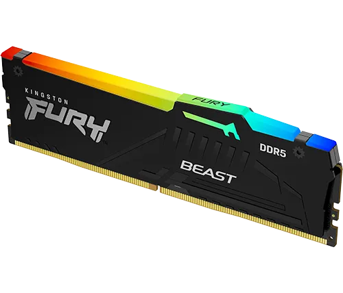 זכרון למחשב Kingston Fury Beast RGB DDR5 4800MHz 16GB KF548C38BBA-16 DIMM