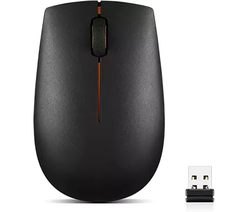 עכבר אלחוטי Lenovo 300 Wireless Compact Mouse בצבע שחור