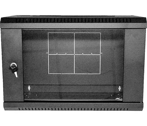 ארון תקשורת מתכתי 4U בגודל 550*300 ס"מ בצבע שחור