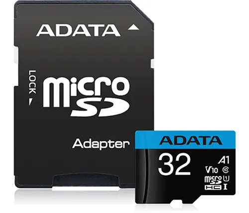 כרטיס זכרון ADATA Premier Micro SDHC UHS-I AUSDH32GUICL10A1-RA1 - בנפח 32GB כולל מתאם SD