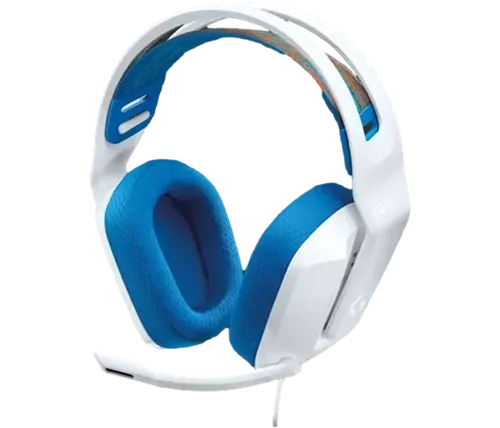 אוזניות גיימינג חוטיות LOGITECH G335 עם מיקרופון בצבע לבן