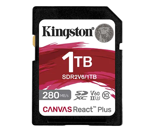 כרטיס זכרון Kingston Canvas React Plus V60 SDXC UHS-II - בנפח 1TB