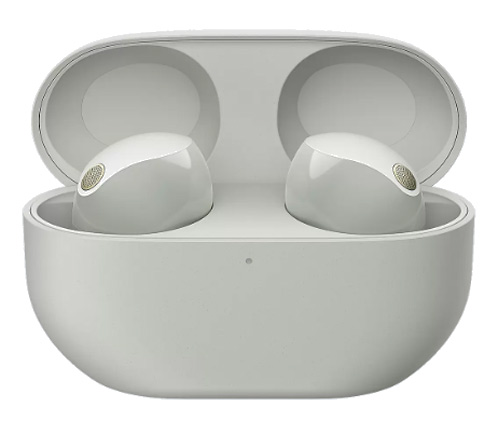 מציאון - אוזניות אלחוטיות SONY WF-1000XM5B Bluetooth עם מיקרופון בצבע כסוף הכוללות כיסוי טעינה מוחדש