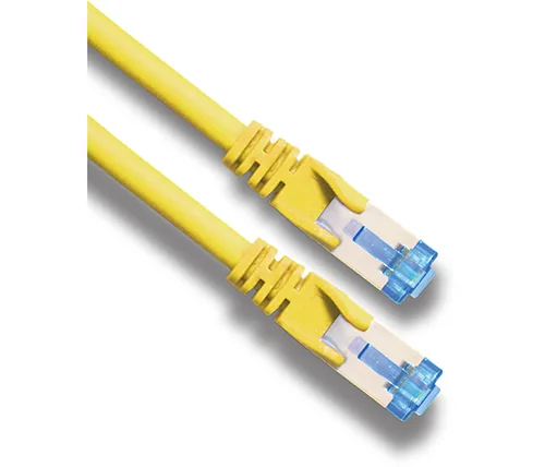 כבל רשת ישיר Ivory Connect CAT6A באורך כ-0.25 מטר בצבע צהוב